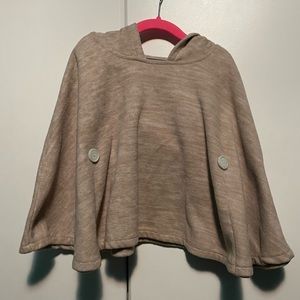 Kid’s autumn poncho. Mauve/dirty pink colored. Size 5T-fits true to size.